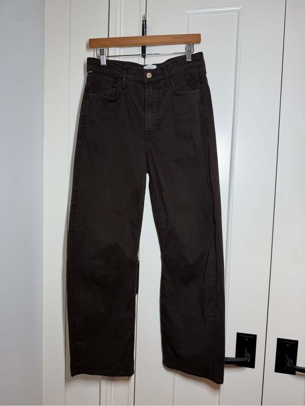 Citizens of Humanity Women’s Dark Brown Barrel Leg Denim Pants